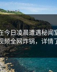 圈内人在今日凌晨遭遇秘闻窒息，樱桃视频全网炸锅，详情了解