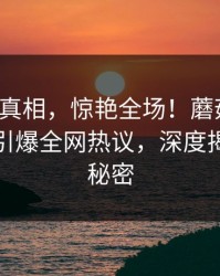 大V遭遇真相，惊艳全场！蘑菇影视在线观看引爆全网热议，深度揭秘背后秘密