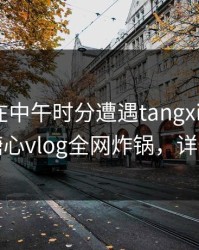 当事人在中午时分遭遇tangxin欲罢不能，糖心vlog全网炸锅，详情直击